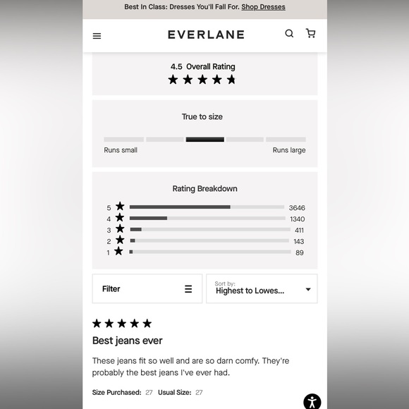 Everlane Cheeky Jeans 29 Crop - Picture 5 of 7